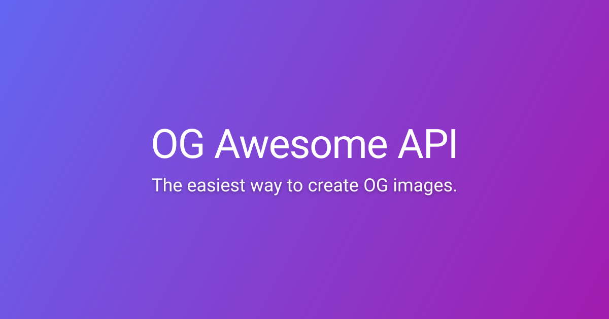 OG Awesome - Generate Stunning Open Graph Images Instantly